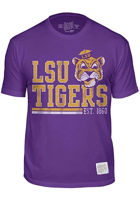 Original Retro Brand LSU Tigers Distressed Triblend Short Sleeve Fashion T Shirt