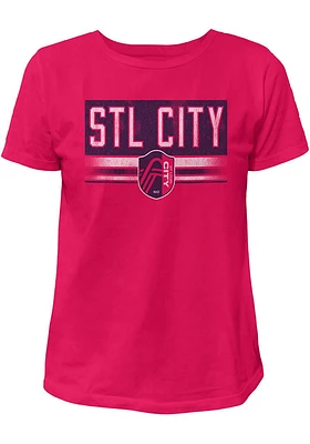 Original Retro Brand St Louis City SC Womens Red Vintage Detail Short Sleeve T-Shirt