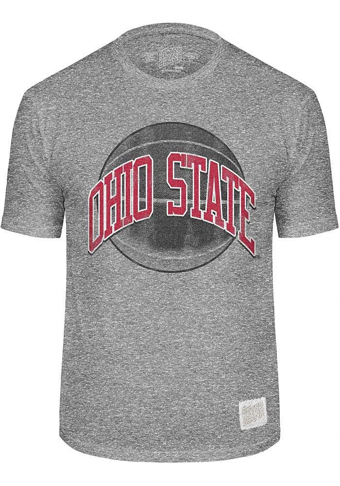 Original Retro Brand Ohio State Buckeyes Grey Triblend Short Sleeve Fashion T Shirt