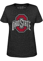 Original Retro Brand Ohio State Buckeyes Womens Black Triblend Short Sleeve T-Shirt