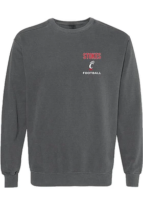 Kye Stokes  Rally Cincinnati Bearcats Mens NIL Embroidered Long Sleeve Crew Sweatshirt