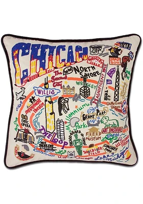 Chicago 20x20 Embroidered Pillow