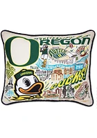 White Ducks 16x20 Embroidered Pillow
