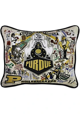 White Boilermakers 16x20 Embroidered Pillow