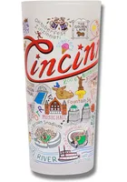 Cincinnati Illustrated Frosted Pint Glass