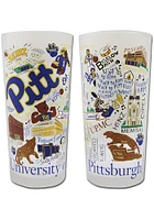 Pitt Panthers Illustrated Frosted Pint Glass - White
