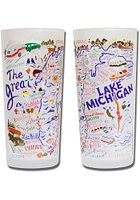 Great Lakes 15oz Illustrated Frosted Pint Glass - White