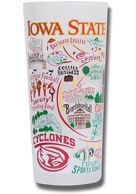 Iowa State Cyclones 15 oz Frosted Pint Glass - Red
