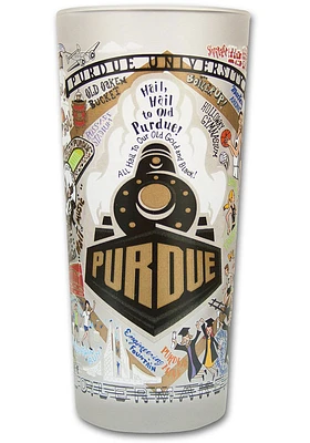 Purdue Boilermakers 15 oz Frosted Pint Glass - Gold