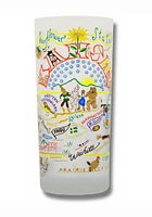 Kansas Frosted Pint Glass - White