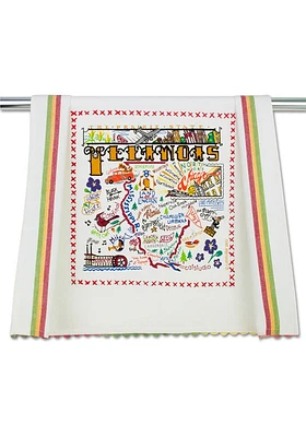 Illinois Printed and Embroidered Towel