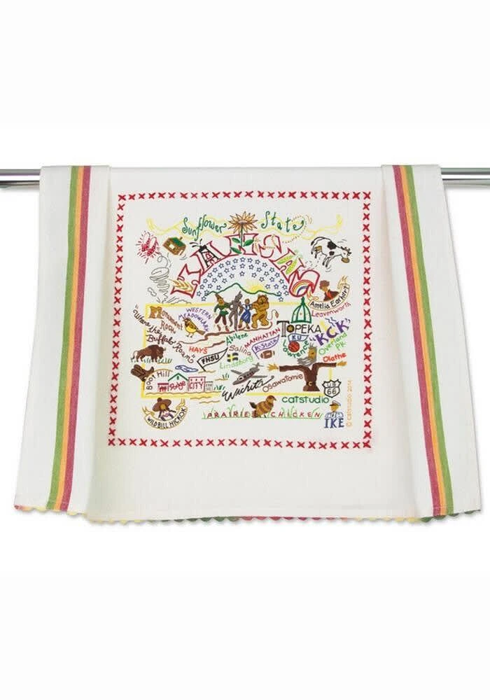 Kansas Printed and Embroidered Towel
