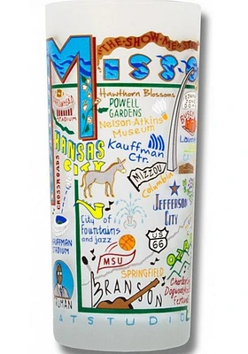 Missouri Frosted Pint Glass - White