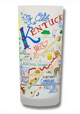 Kentucky Frosted Pint Glass - White