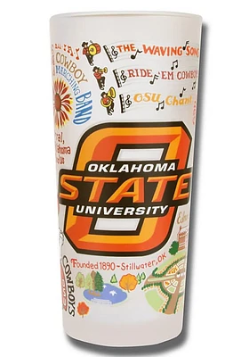 Oklahoma State Cowboys 15oz Illustrated Frosted Pint Glass - White