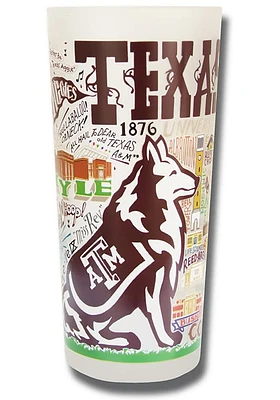 Texas A&M Aggies 15oz Illustrated Frosted Pint Glass - White