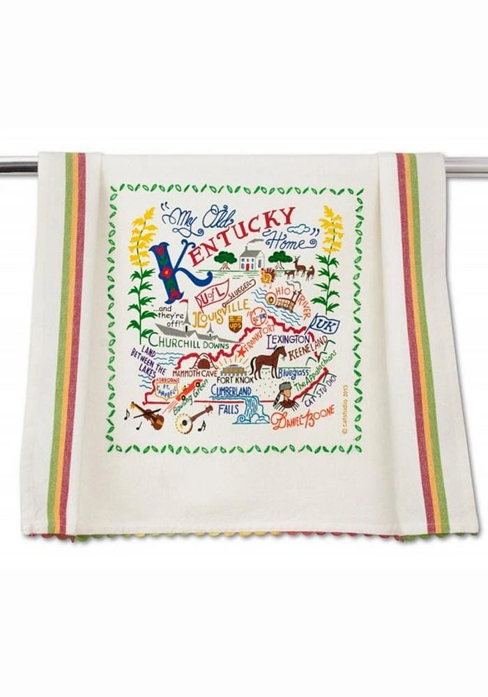 Kentucky Printed and Embroidered Towel