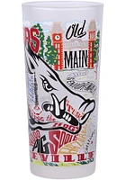 Arkansas Razorbacks 15oz Illustrated Frosted Pint Glass - White