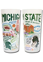 Michigan State Spartans 15oz Illustrated Frosted Pint Glass - White