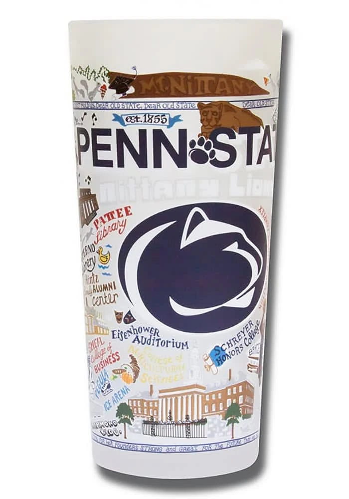 Penn State Nittany Lions 15oz Illustrated Frosted Pint Glass - White