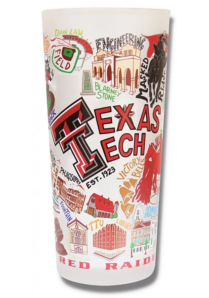 Texas Tech Red Raiders 15oz Illustrated Frosted Pint Glass - White