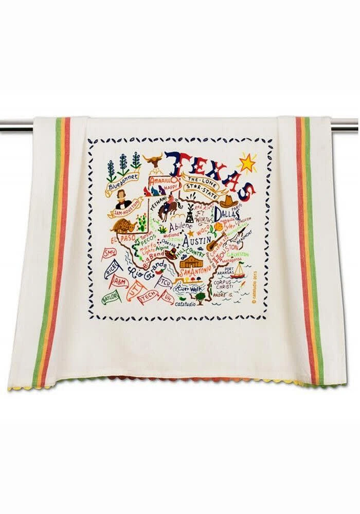 Texas Printed and Embroidered Towel