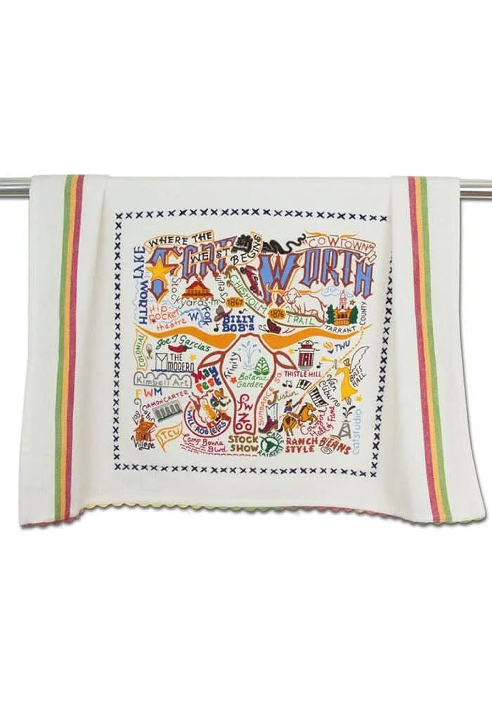 Dallas Ft Worth Embroidered Towel