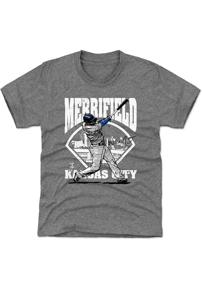 Whit Merrifield Kansas City Royals Youth Grey Field Player Tee