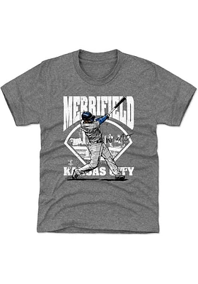 Whit Merrifield Kansas City Royals Youth Grey Field Player Tee