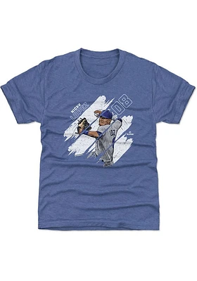 Nicky Lopez Kansas City Royals Youth Blue Stripes Player Tee