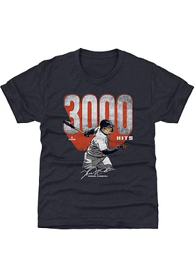 Miguel Cabrera Detroit Tigers Youth Navy Blue 3000 Hits Player Tee