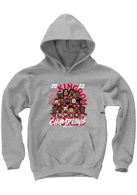 Patrick Mahomes  Kansas City Chiefs Youth Champions Long Sleeve Player Hoodie Grey