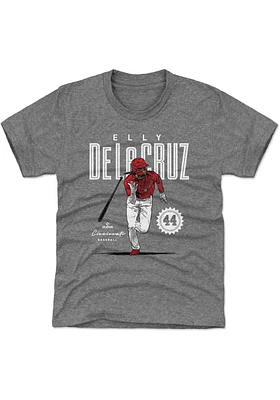 Elly De La Cruz Cincinnati Reds Youth Grey Card Player Tee