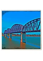 Louisville 4.25 in x 4.25 in Logo Coaster - Blue