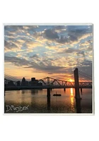 Louisville 4.25 in x 4.25 in Art Coaster - Orange