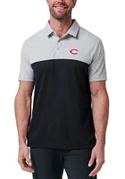 Travis Mathew Cincinnati Reds Mens Black Home Run Leader Short Sleeve Polo