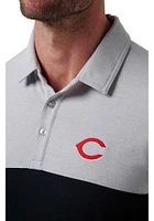 Travis Mathew Cincinnati Reds Mens Black Home Run Leader Short Sleeve Polo
