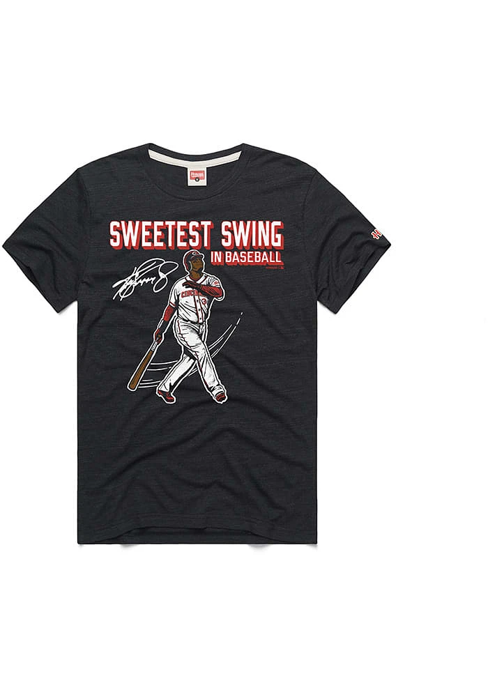 Ken Griffey Jr. Cincinnati Reds Black Sweetest Swing Short Sleeve Fashion Player T Shirt