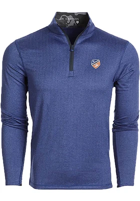 Greyson FC Cincinnati Mens Navy Blue Tate Long Sleeve Qtr Zip Pullover