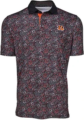 Greyson Cincinnati Bengals Mens Grey Custom Short Sleeve Polo