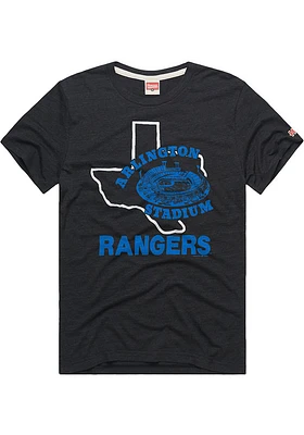 Homage Texas Rangers Black Arlington Stadium Short Sleeve Fashion T Shirt