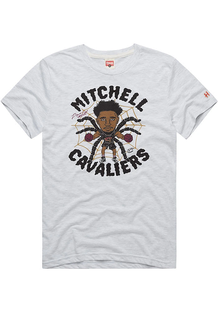Donovan Mitchell Cleveland Cavaliers White SPIDA Short Sleeve Fashion Player T Shirt