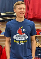 Homage St Louis Cardinals Navy Blue Busch Stadium Short Sleeve Fashion T Shirt