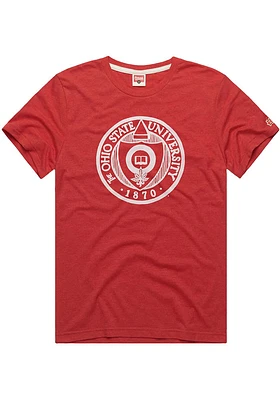 Homage Ohio State Buckeyes Red Seal Short Sleeve Fashion T Shirt