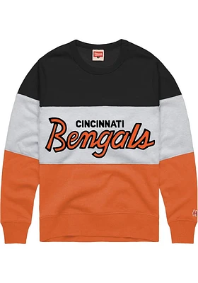 Homage Cincinnati Bengals Mens Stripe Long Sleeve Fashion Sweatshirt