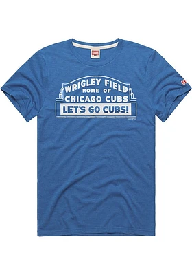 Homage Chicago Cubs Blue Wrigley Field Sign Short Sleeve Fashion T Shirt