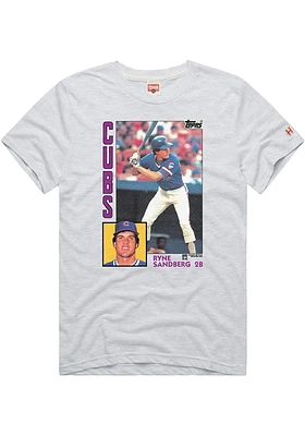 Ryne Sandberg Chicago Cubs White Player Card Short Sleeve Fashion T Shirt