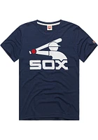 Homage Chicago White Sox Navy Blue Coop Logo Short Sleeve Fashion T Shirt
