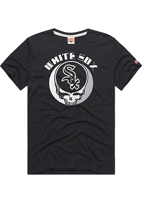 Homage Chicago White Sox Black Grateful Dead Short Sleeve Fashion T Shirt