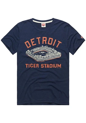 Homage Detroit Tigers Navy Blue Tiger Stadium Short Sleeve Fashion T Shirt